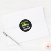 Sticker Rond Shamrock Croiseur Monster Camion St Patrick's Day (Enveloppe)