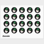 Sticker Rond Shamrock de baseball Jour de la Saint Patrick (Feuille)