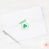 Sticker Rond Shamrock de Clover Jour de la Saint Patrick vert i (Enveloppe)