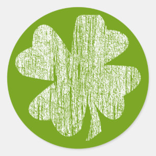 Sticker Rond Shamrock de Grunge