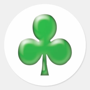 Sticker Rond shamrock de la fête de la Saint-Patrick sur le tr