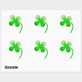 Sticker Rond Shamrock de la Saint-Patrick (Feuille)