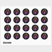 Sticker Rond Shamrock de la Saint-Patrick (Feuille)