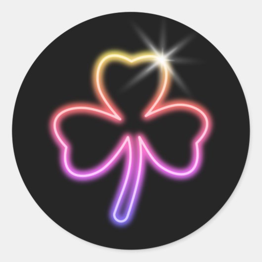 Sticker Rond Shamrock de la Saint-Patrick (Devant)