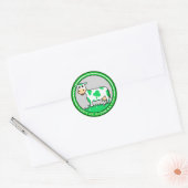 Sticker Rond Shamrock de la vache de la Saint-Patrick (Enveloppe)