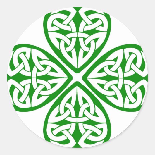 Sticker Rond Shamrock de noeud celtique (Devant)