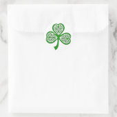 Sticker Rond Shamrock de noeud celtique biseauté (Sac)