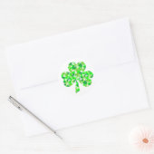 Sticker Rond Shamrock floral de la Saint Patrick (Enveloppe)