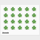 Sticker Rond Shamrock Happy St. Patricks Day Simple Clover (Feuille)