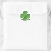 Sticker Rond Shamrock Happy St. Patricks Day Simple Clover (Sac)