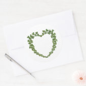 Sticker Rond Shamrock Heart Vintage St. Patrick's Day (Enveloppe)