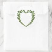 Sticker Rond Shamrock Heart Vintage St. Patrick's Day (Sac)
