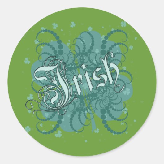 Sticker Rond Shamrock irlandais (Devant)
