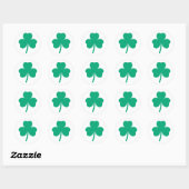 Sticker Rond Shamrock irlandais (Feuille)