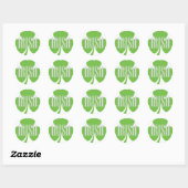 Sticker Rond shamrock irlandais (Feuille)