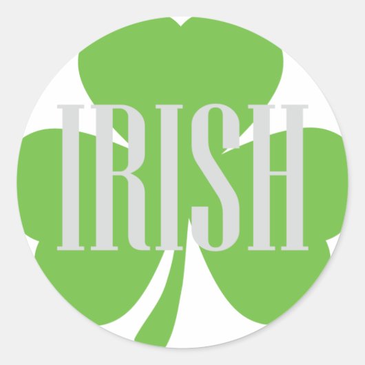 Sticker Rond shamrock irlandais (Devant)