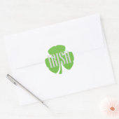 Sticker Rond shamrock irlandais (Enveloppe)