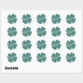 Sticker Rond Shamrock irlandais (Feuille)