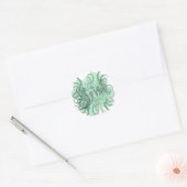 Sticker Rond Shamrock irlandais (Enveloppe)