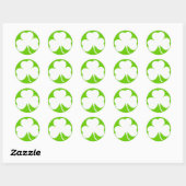 Sticker Rond Shamrock irlandais (Feuille)