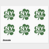 Sticker Rond Shamrock irlandais de New York (Feuille)