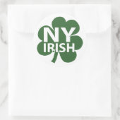 Sticker Rond Shamrock irlandais de New York (Sac)