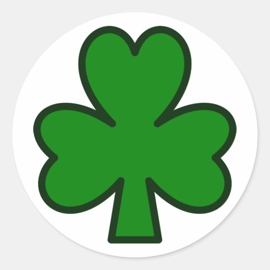 Sticker Rond Shamrock, Irlande (Devant)
