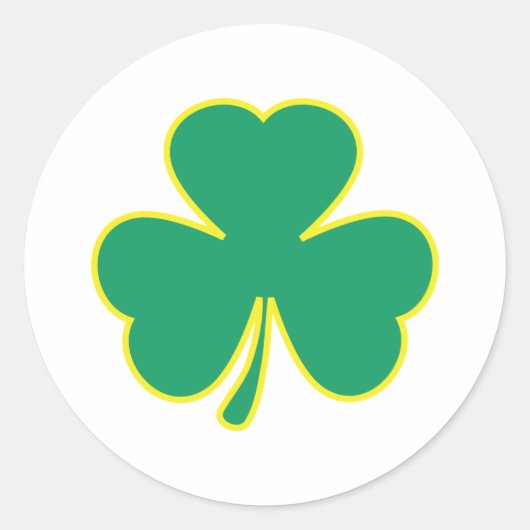 Sticker Rond shamrock jaune vert (Devant)
