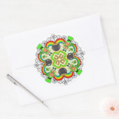 Sticker Rond Shamrock, Leprechauns Saint Patrick's Day (Enveloppe)