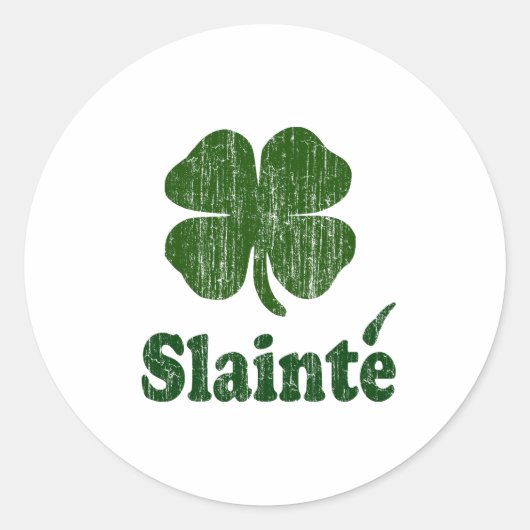 Sticker Rond Shamrock Slainte (Devant)