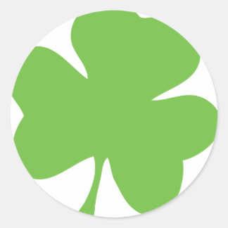 Sticker Rond shamrock vert