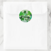 Sticker Rond Shamrock vert de la Saint Patrick (Sac)