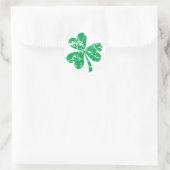 Sticker Rond Shamrock vert de la Saint-Patrick (Sac)