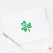 Sticker Rond Shamrock vert de la Saint-Patrick (Enveloppe)