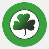 Sticker Rond Shamrock vert dégradé (Devant)