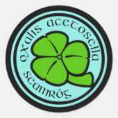 Sticker Rond Shamrock vert Saint Patrick's Day Floral Art (Devant)