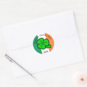 Sticker Rond Shamrock vert Saint Patrick's Day Floral Art (Enveloppe)