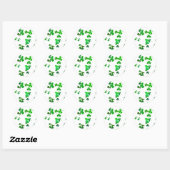Sticker Rond Shamrocks chanceux (Feuille)