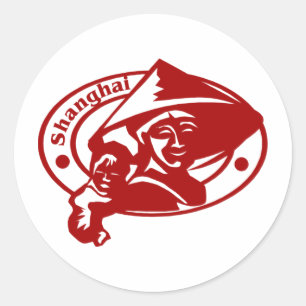 Sticker Rond Shanghai