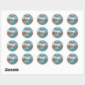 Sticker Rond Shanghai, Chine Chine (Feuille)