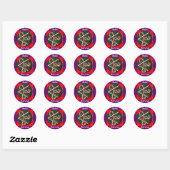 Sticker Rond Shanti = Paix (Feuille)
