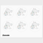 Sticker Rond Shark Ahoy (Feuille)