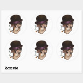 Sticker Rond Sharkey (Feuille)
