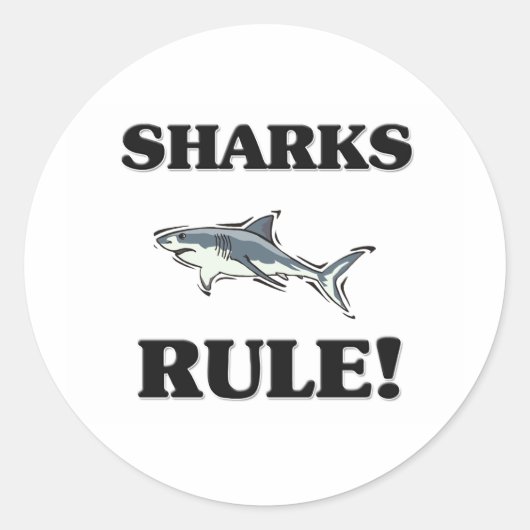 Sticker Rond SHARKS Rule ! (Devant)