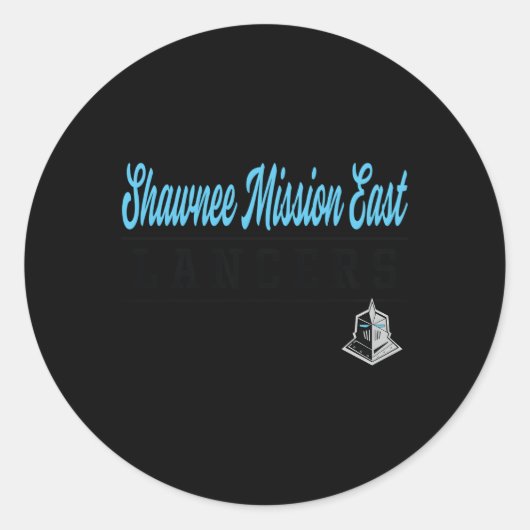 Sticker Rond Shawnee Mission East High School Lancers (Devant)