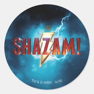 Sticker Rond SHAZAM ! logo théâtral de