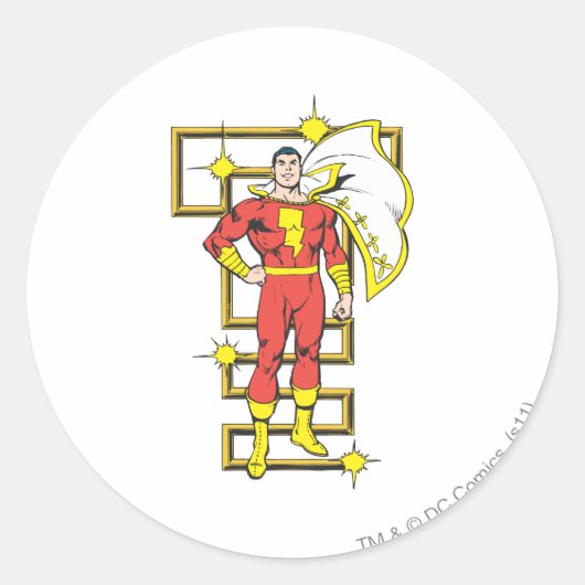 Sticker Rond SHAZAM Pots (Devant)