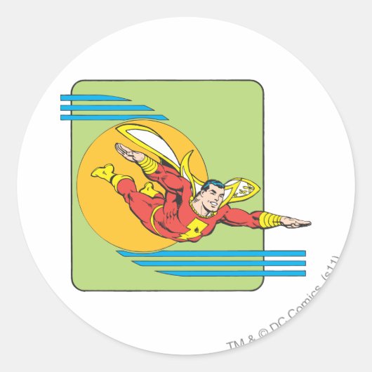 Sticker Rond SHAZAM Sort (Devant)
