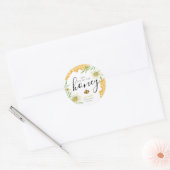 Sticker Rond She Found Her Honey Bee Daisy Floral Bridal Shower (Enveloppe)