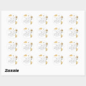 Sticker Rond She Found Her Honey Personalized Bridal Shower (Feuille)